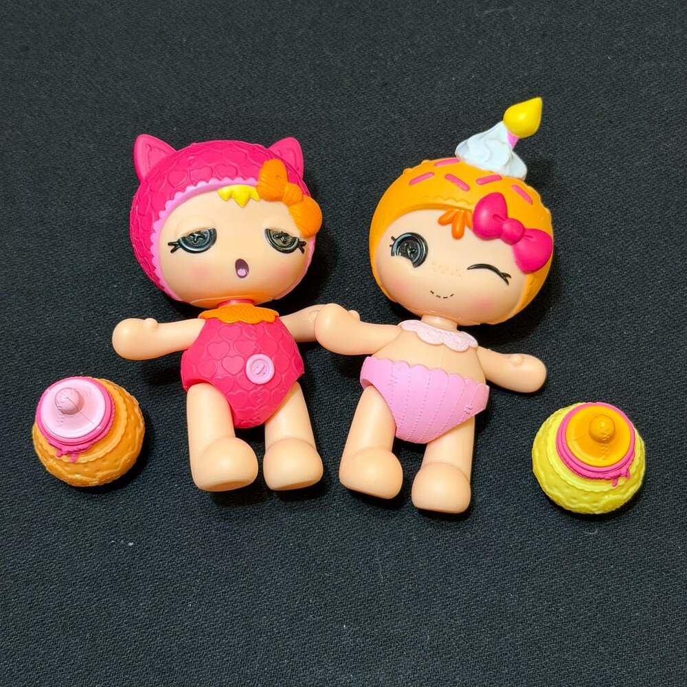 Lalaloopsy Babies Newborns 4.5 Inch Dolls Lot of 2 with Bottles